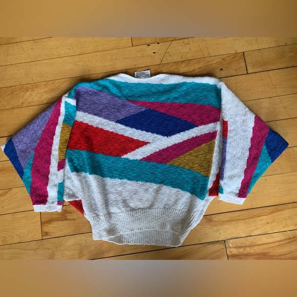 80s Batwing Multicolour Sweater - Picture 6 of 6